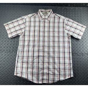 Orvis Shirt Adult Large Button Up Check Long Sleeve Casual Outdoor Work Men's